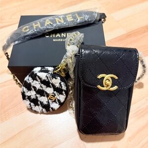CHANEL phone crossbody bag and pouch, New
